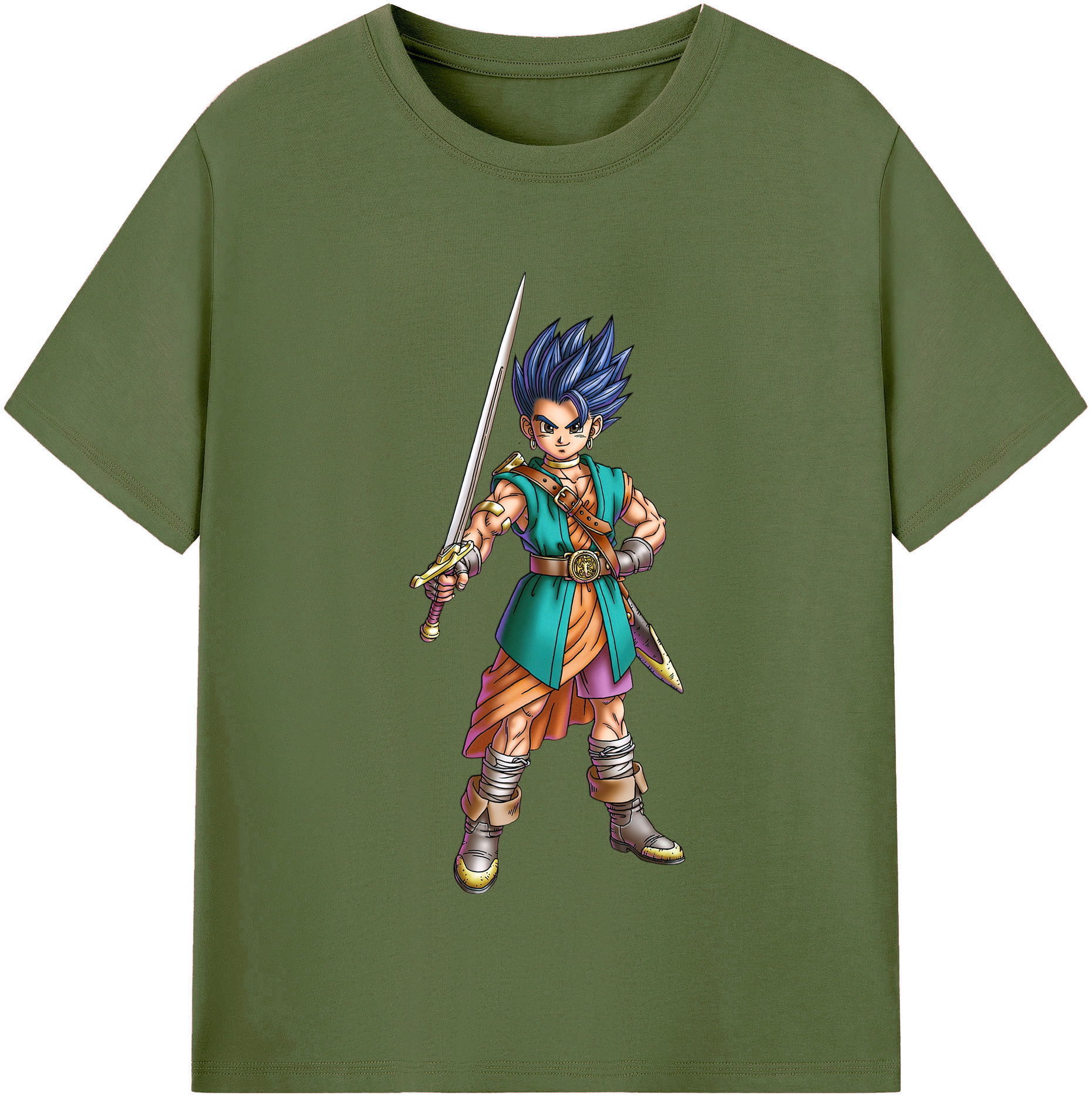 （画像用） ドラゴンクエスト Doragon Kuesuto Dragon Quest 綿100％半袖Tシャツ（フロントプリント）